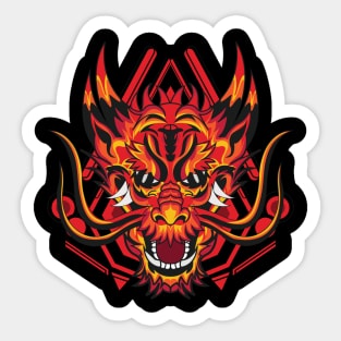 A Red Dragon Sticker